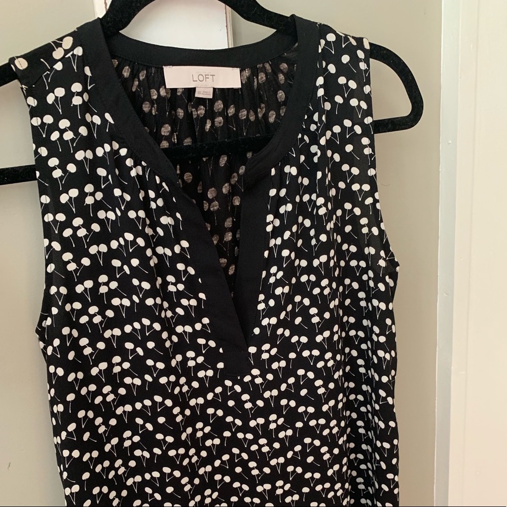 Loft Cherry Print Sleeveless Top